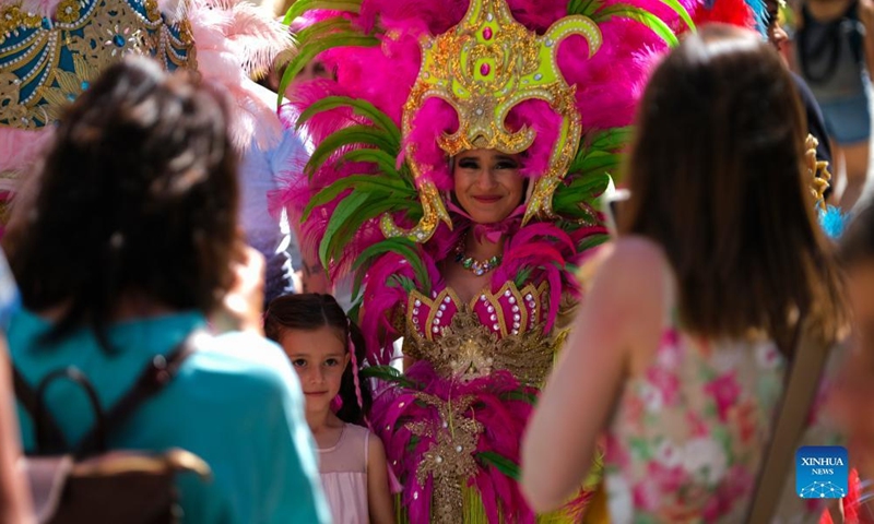 Photo taken shows the view of the Malta carnival in Valletta, Malta, on May 22, 2022.Photo:Xinhua