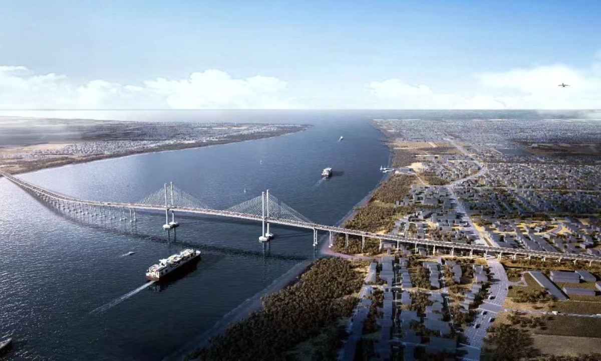 The rendering of the new Demerara River Bridge project Photo: Courtesy of CRCC 