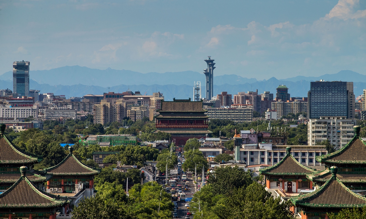 Blue sky of Beijing Photo: Li Hao/GT
