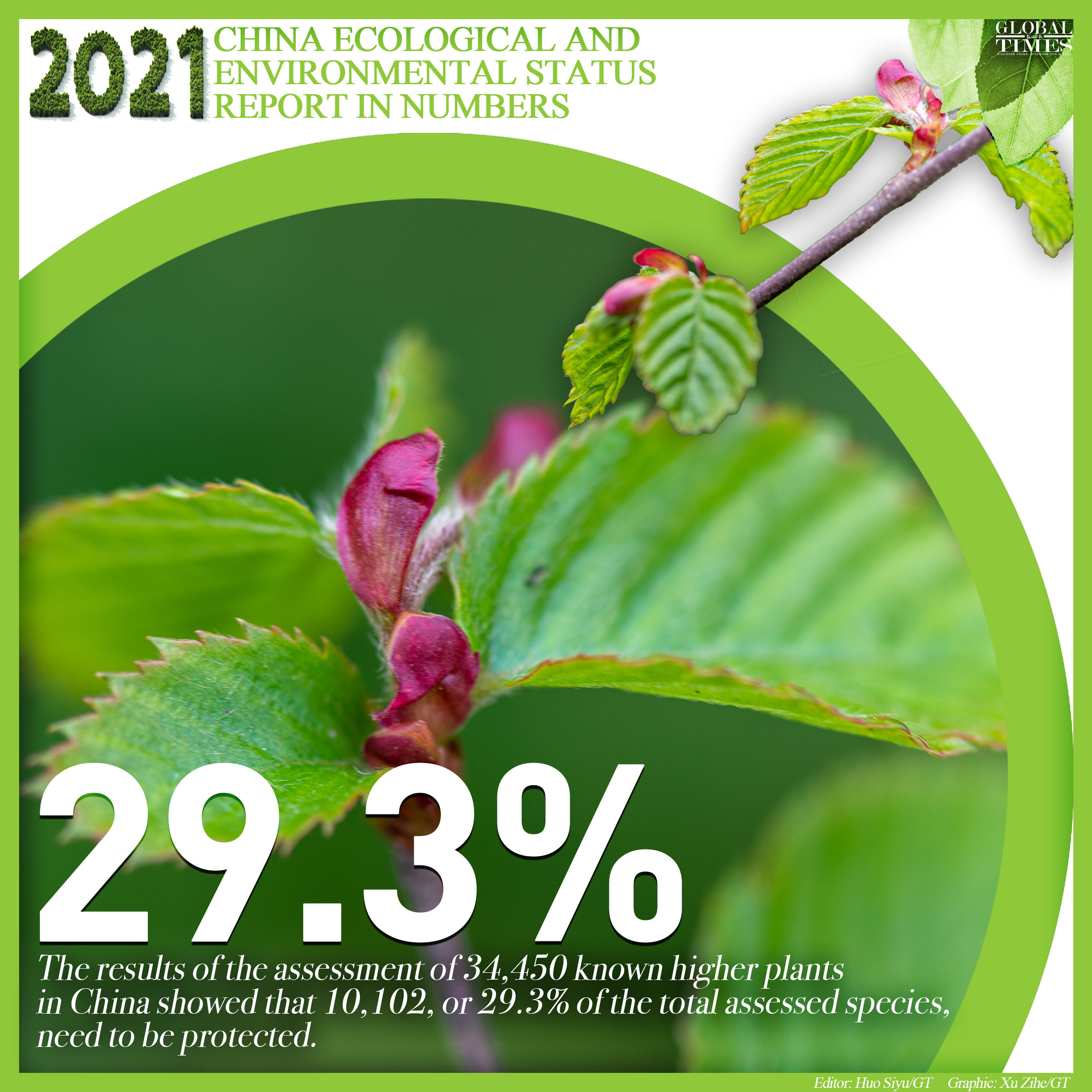 In numbers: 2021 China ecological and Environmental Status Report. Editor: Huo Siyu/GT, Graphic: Xu Zihe/GT