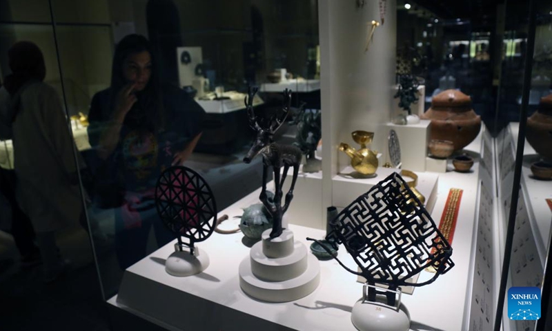 People visit the Museum of Anatolian Civilizations in Ankara, Turkey, on May 28, 2022.Photo:Xinhua