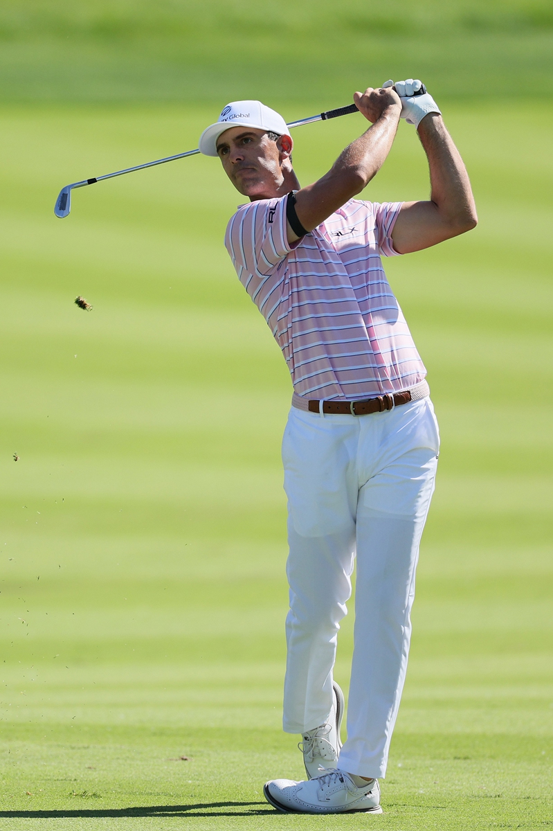 Billy Horschel plays a shot on the 17th hole during the third round of the Memorial Tournament on June 4, 2022 in Dublin, Ohio. Photo: VCG