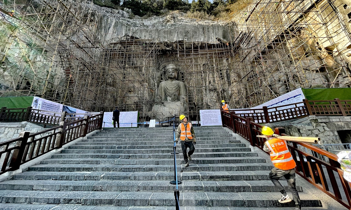 The Longmen Grottoes in Central China's Henan Province Photos;Courtesy of the Longmen Grottoes Research Institute