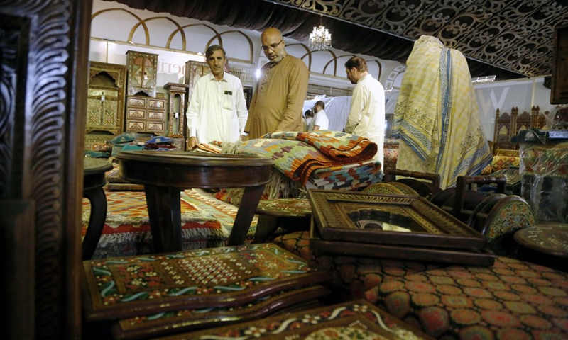 People visit a furniture and lifestyle expo in Rawalpindi, Pakistan on June 10, 2022.(Photo: Xinhua)
