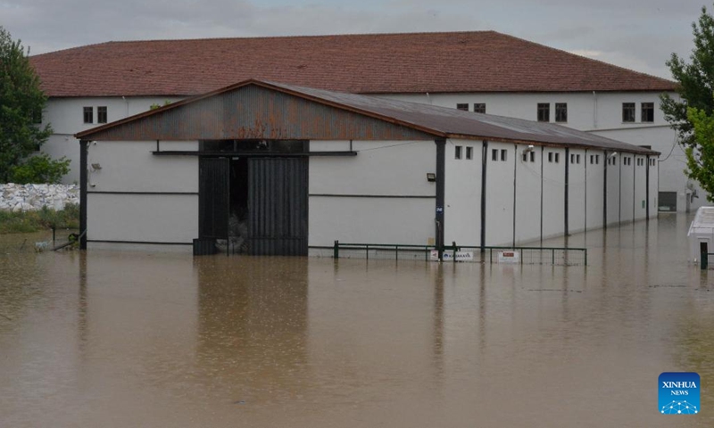 A flooded area is seen after heavy rain in Akyurt district, Ankara, Turkey, on June 13, 2022.(Photo: Xinhua)
