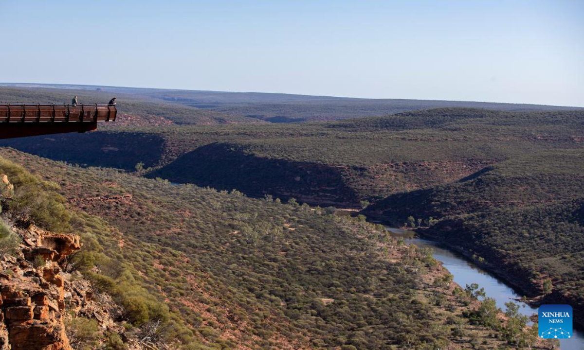 Photo taken on June 14, 2022 shows a view of Kalbarri National Park in Western Australia, Australia. Photo:Xinhua