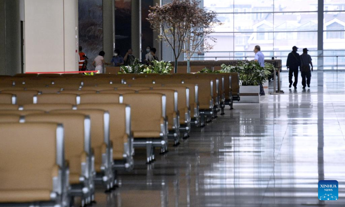 Photo taken on June 16, 2022 shows the waiting hall of the Beijing Fengtai Railway Station, which will be put into service soon, in Beijing, capital of China. Photo:Xinhua