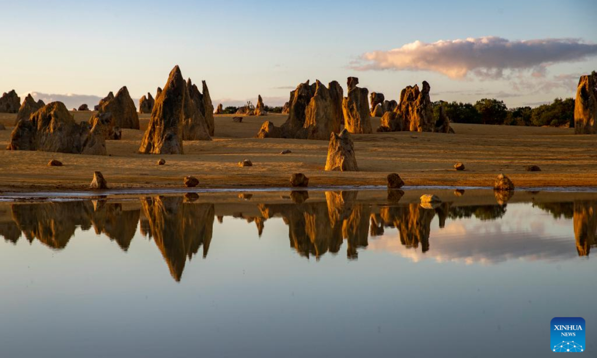 Photo taken on June 14, 2022 shows a view of the Pinnacles in Nambung National Park, Western Australia, Australia. Photo:Xinhua