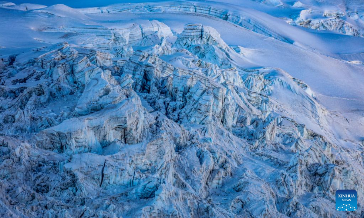 Photo taken on June 3, 2022 shows a glacier in Xigaze, southwest China's Tibet Autonomous Region. Photo:Xinhua