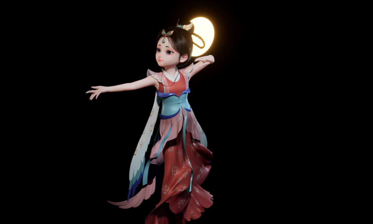 Concept art for the Digital Library Cave Virtual Figure Jia Yao Photos: Courtesy of Dunhuang Academy