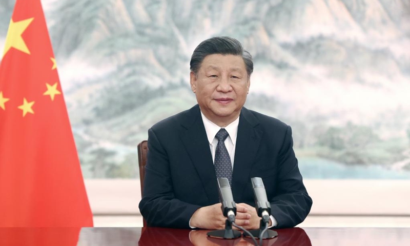 Chinese President Xi Jinping attends and addresses the plenary session of the 25th St. Petersburg International Economic Forum in virtual format upon invitation, June 17, 2022.(Photo: Xinhua)