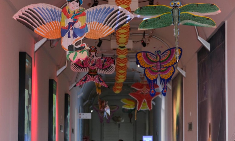 A kite exhibition is held during the Chinese kite festival in Kalkara, Malta, on June 22, 2022. The Esplora Interactive Science Center in Malta was bustling with activities on Wednesday as students from primary schools got a break from the classroom to attend the 4th edition of the Chinese kite festival.(Photo: Xinhua)
