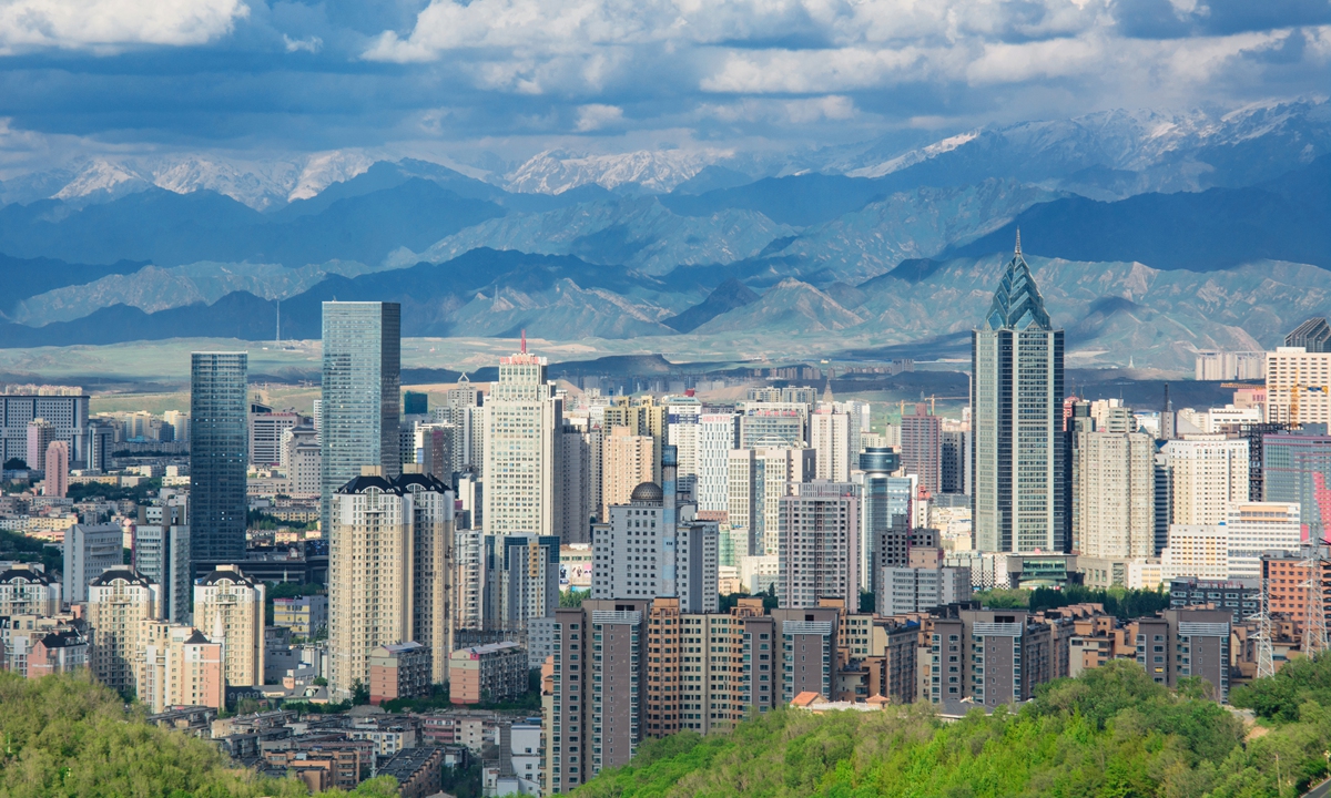 A view of Urumqi, capital of Northwest China's Xinjiang Uygur Autonomous Region Photo: VCG