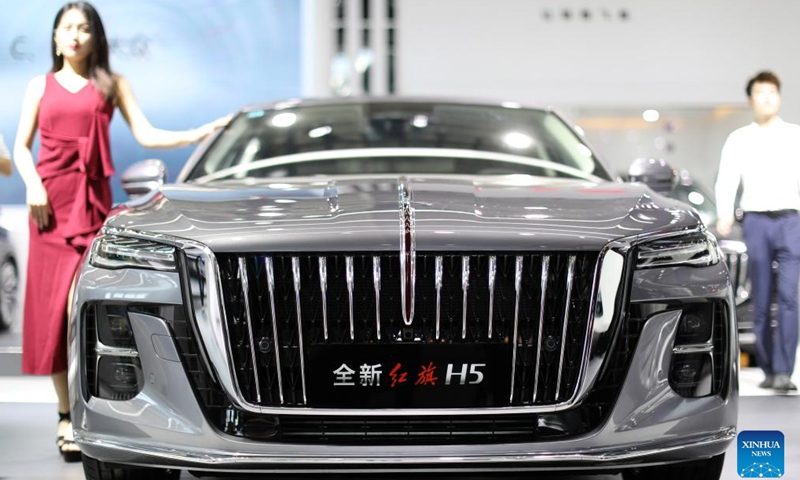 A domestically-produced automobile is on display during the Shenyang (China) International Automobile Industry Expo 2022 in Shenyang, northeast China's Liaoning Province, June 26, 2022.Photo:Xinhua