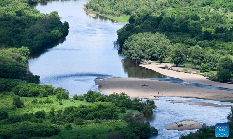 Photo taken on June 27, 2022 shows the scenery of a wetland in Ergun, Hulun Buir City, north China's Inner Mongolia Autonomous Region.(Photo: Xinhua)