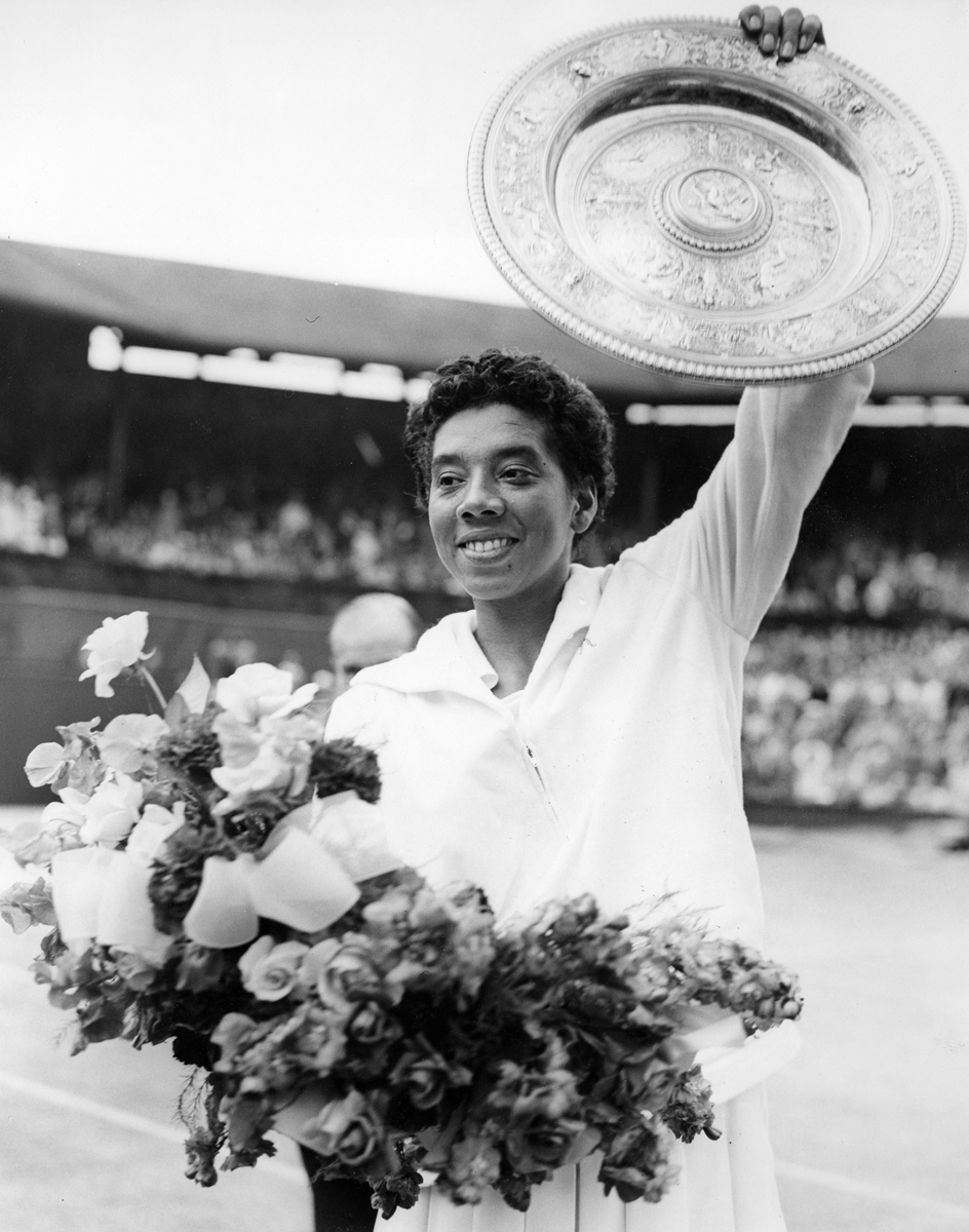 Althea Gibson celebrates winning Wimbled on July 5, 1958. Photo: AFP