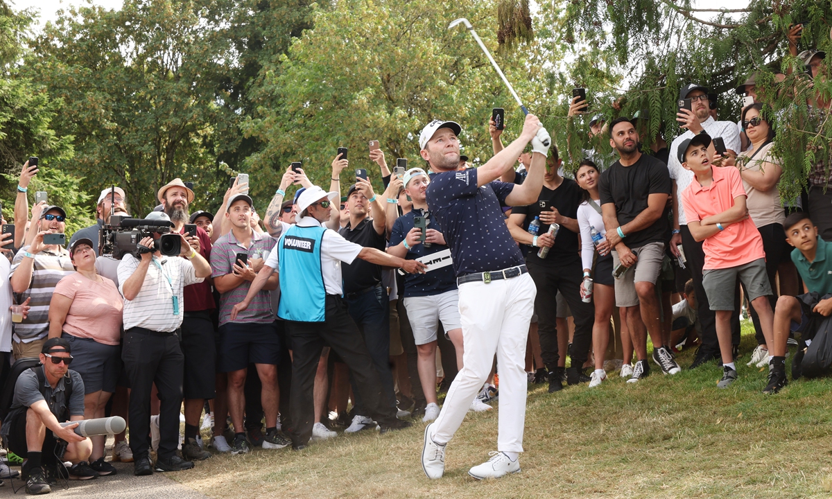 Branden Grace plays a shot on July 2, 2022 in North Plains, Oregon. Photo: VCG