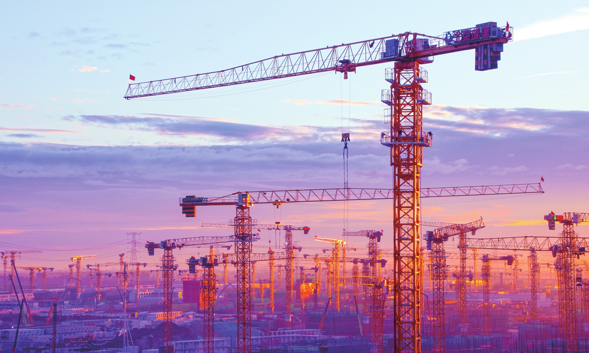 A construction site in Xiong'an Photo:VCG