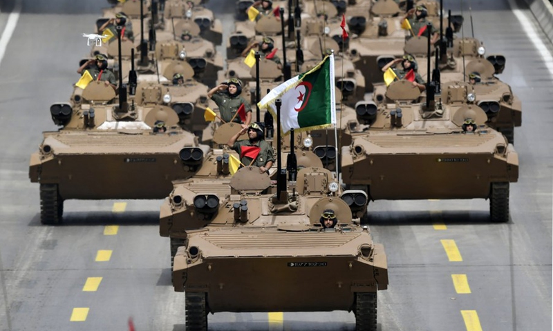 A military parade is held to celebrate the 60th anniversary of Algeria's independence, in Algiers, Algeria, on July 5, 2022.(Photo: Xinhua)