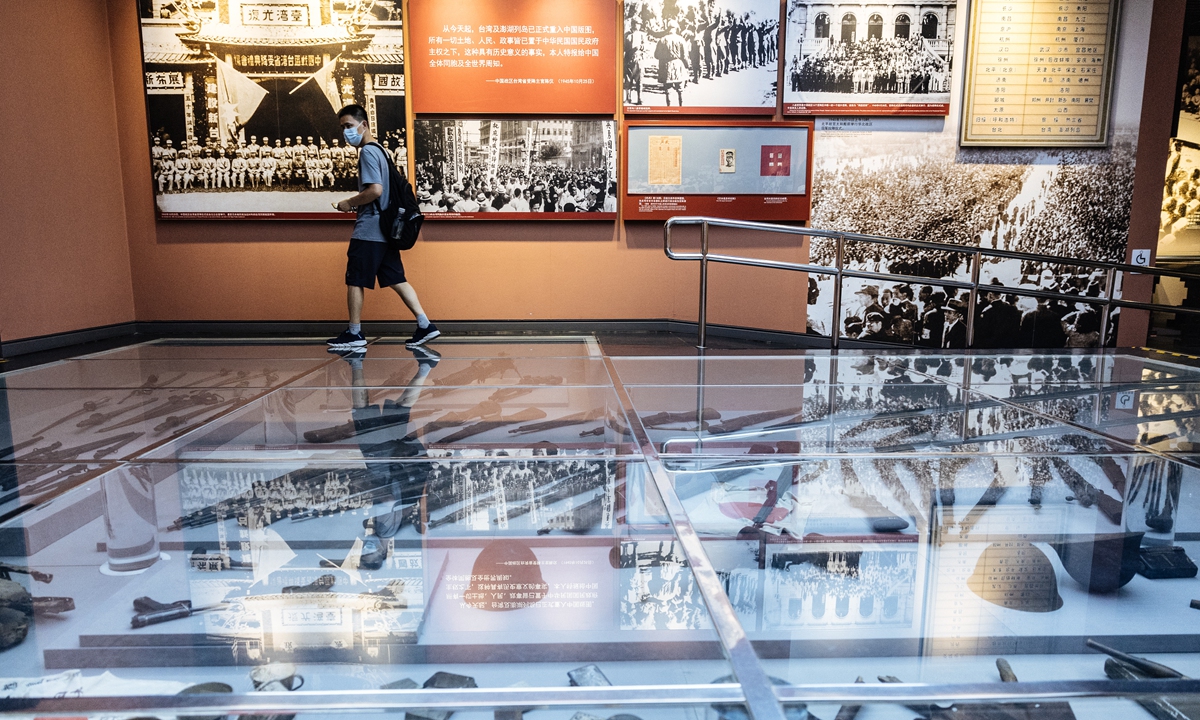 A student looks at historical relics on display at the Museum of the War of Chinese People's Resistance Against Japanese Aggression in Beijing on July 7, the 85th anniversary of the July 7 Incident in 1937, which marked the beginning of the all-out War of Resistance by the Chinese people against Japanese aggression (1931-45). Photo: Li Hao/GT