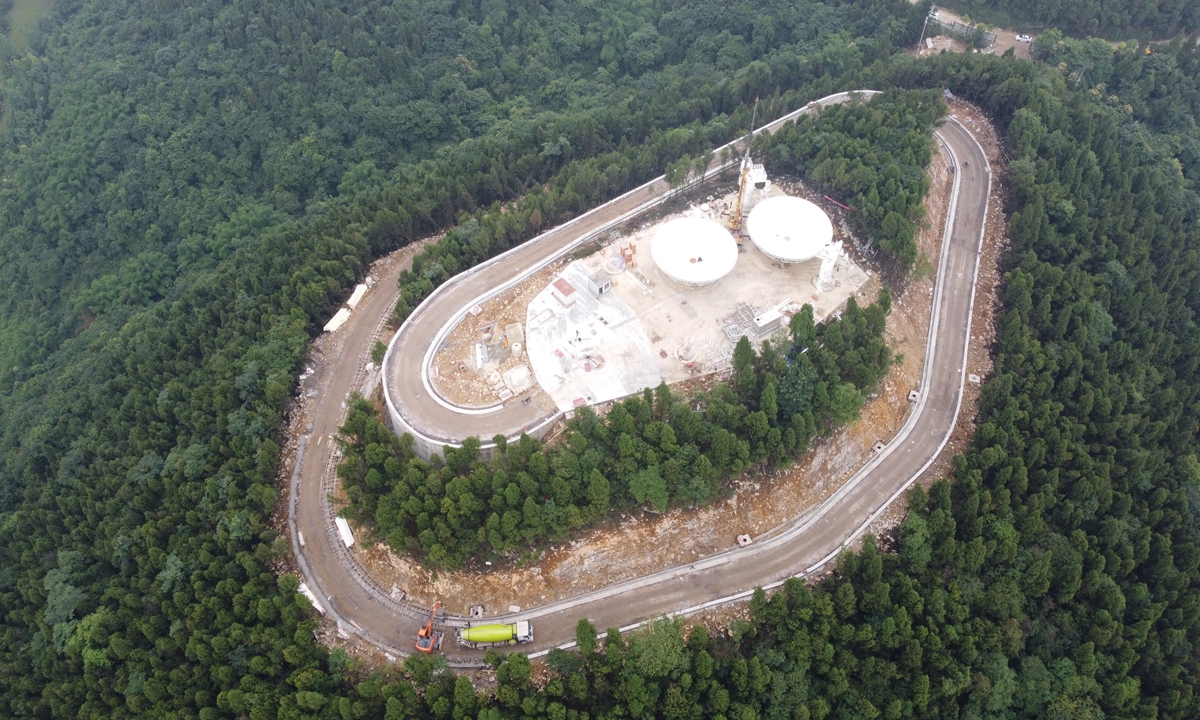   China Fuyan [facetted eye]a new high-definition deep-space active observation facility in the country's Southwest Chongqing municipality. Photo: courtesy of BIT Chongqing innovation center