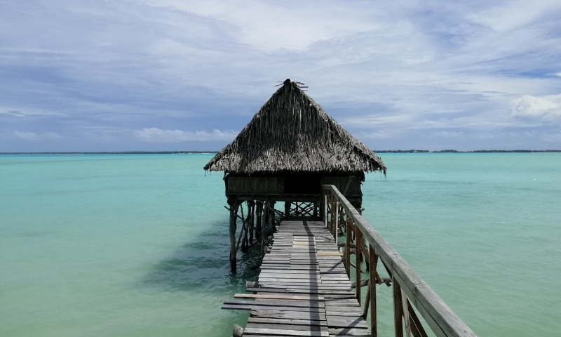 A hut at the coast of Tarawa, Kiribati, March 14, 2019. File Photo: Xinhua