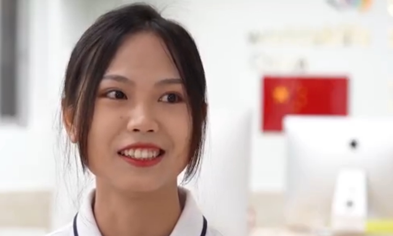 Luo Liping, the silver medal winner of the 45th World Skills Competition.Screenshot of Lichi News