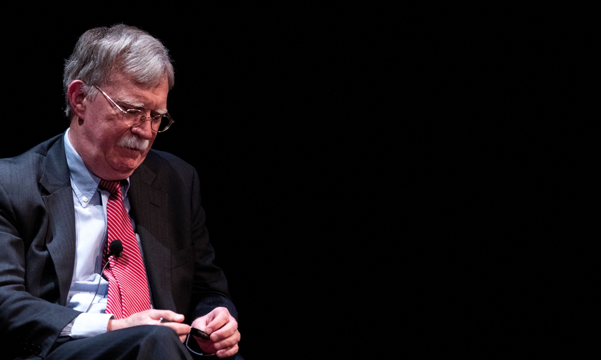 Former national security adviser John Bolton speaks on stage during a public discussion at Duke University in Durham, North Carolina on February 17, 2020. Photo: AFP