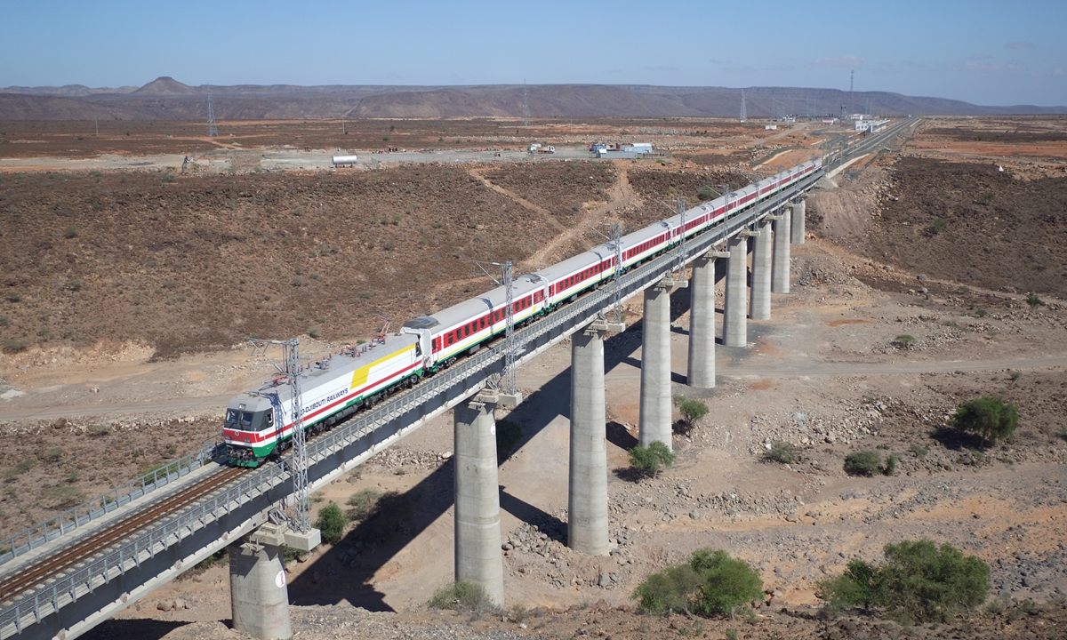A view of the Addis Ababa-Djibouti Railway Photo: Courtesy of China Civil Engineering Construction Corporation