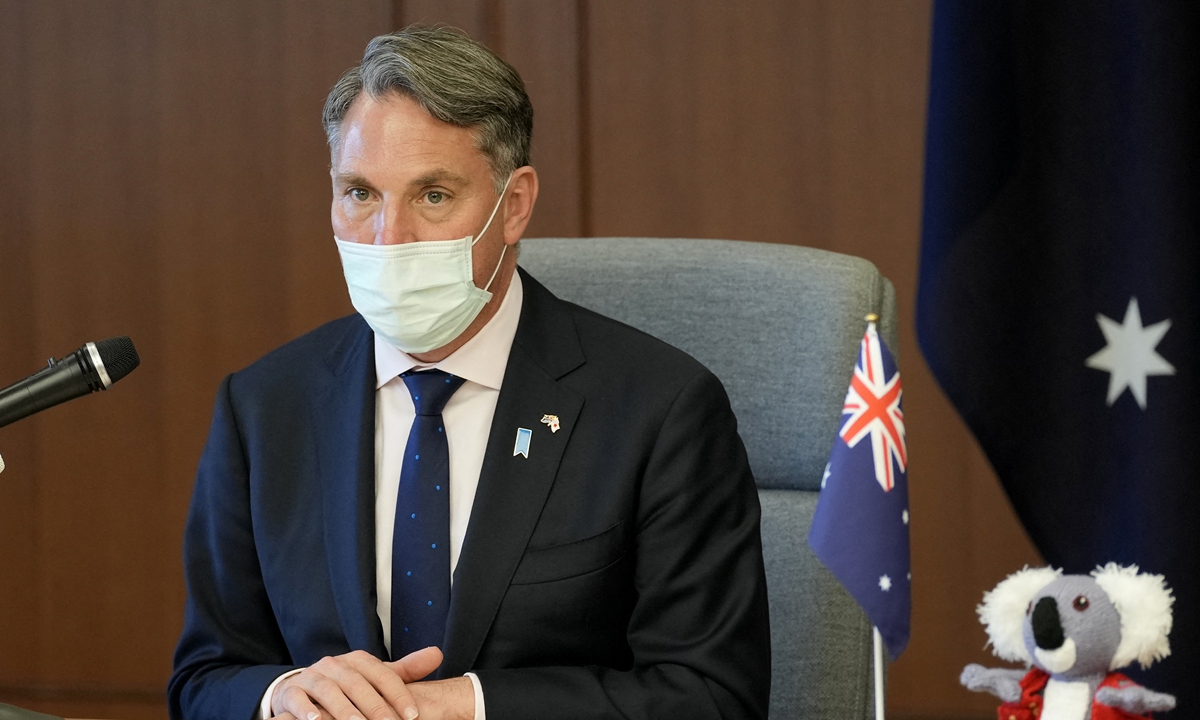 Australian Defense Minister Richard Marles Photo: AFP