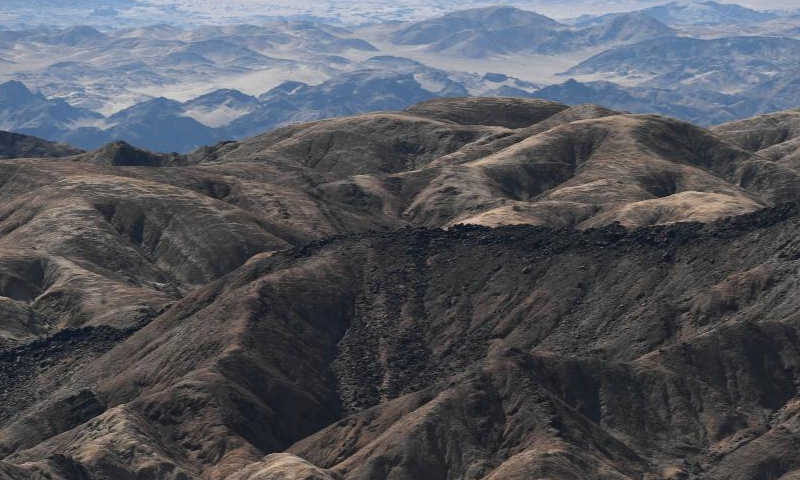 Photo taken on July 22, 2022 shows the scenery of the Moon Landscape scenic area in Swakopmund, Namibia. Photo: Xinhua