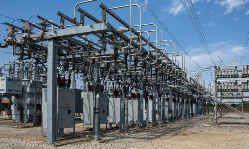Photo taken on July 22, 2022 shows an electric substation in Plano, Texas, the United States. Most parts of Texas have been experiencing extreme hot and dry weather since June. Besides causing physical discomfort and inconvenience, heat and drought has significantly strained water and power supplies in many localities. Photo: Xinhua
