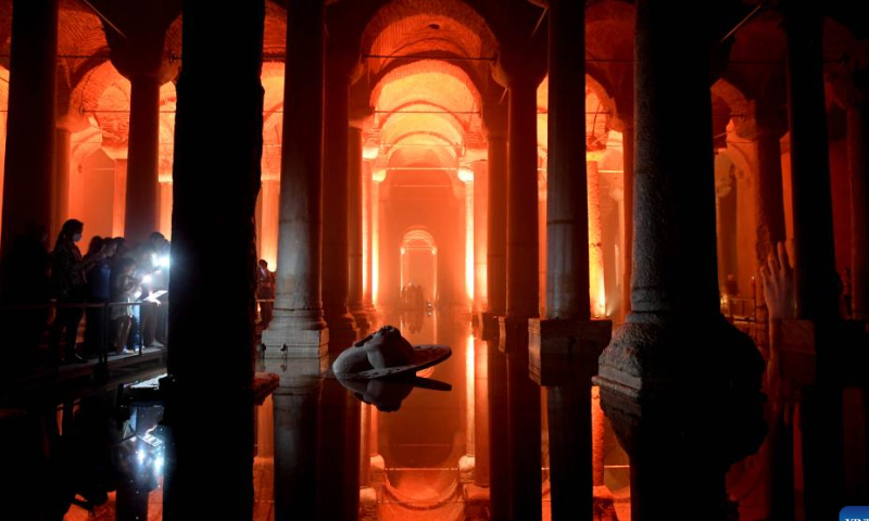 People visit the Basilica Cistern in Istanbul, Türkiye, July 23, 2022. Photo: Xinhua
