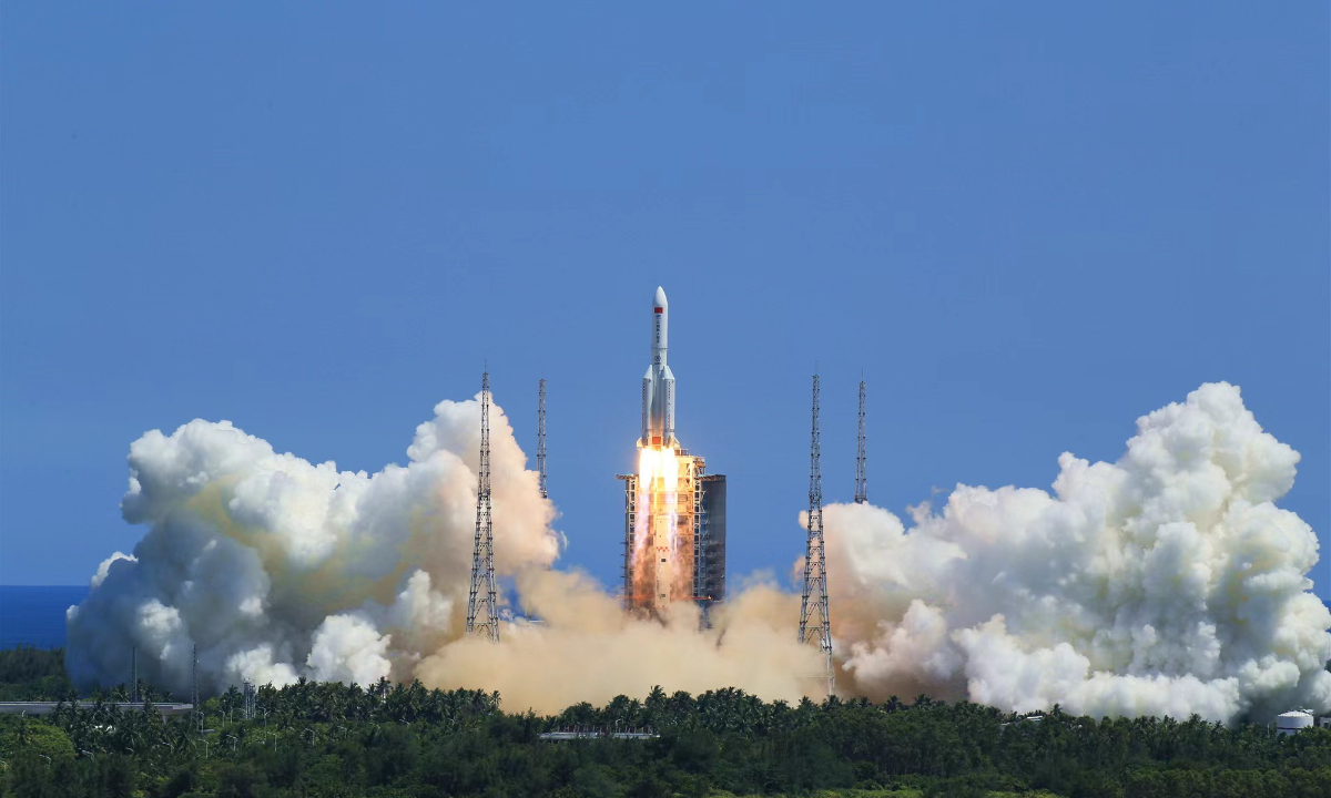 China launched the Wentian lab module for the space station.  Photo: Huang Guochang