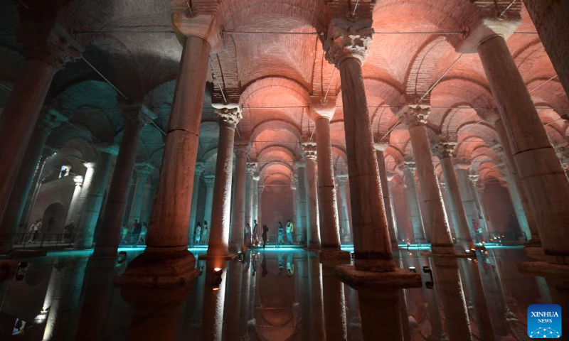 People visit the Basilica Cistern in Istanbul, Türkiye, July 23, 2022. Photo: Xinhua