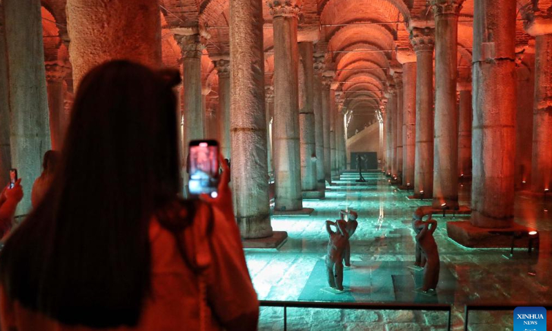 People visit the Basilica Cistern in Istanbul, Türkiye, July 23, 2022. Photo: Xinhua