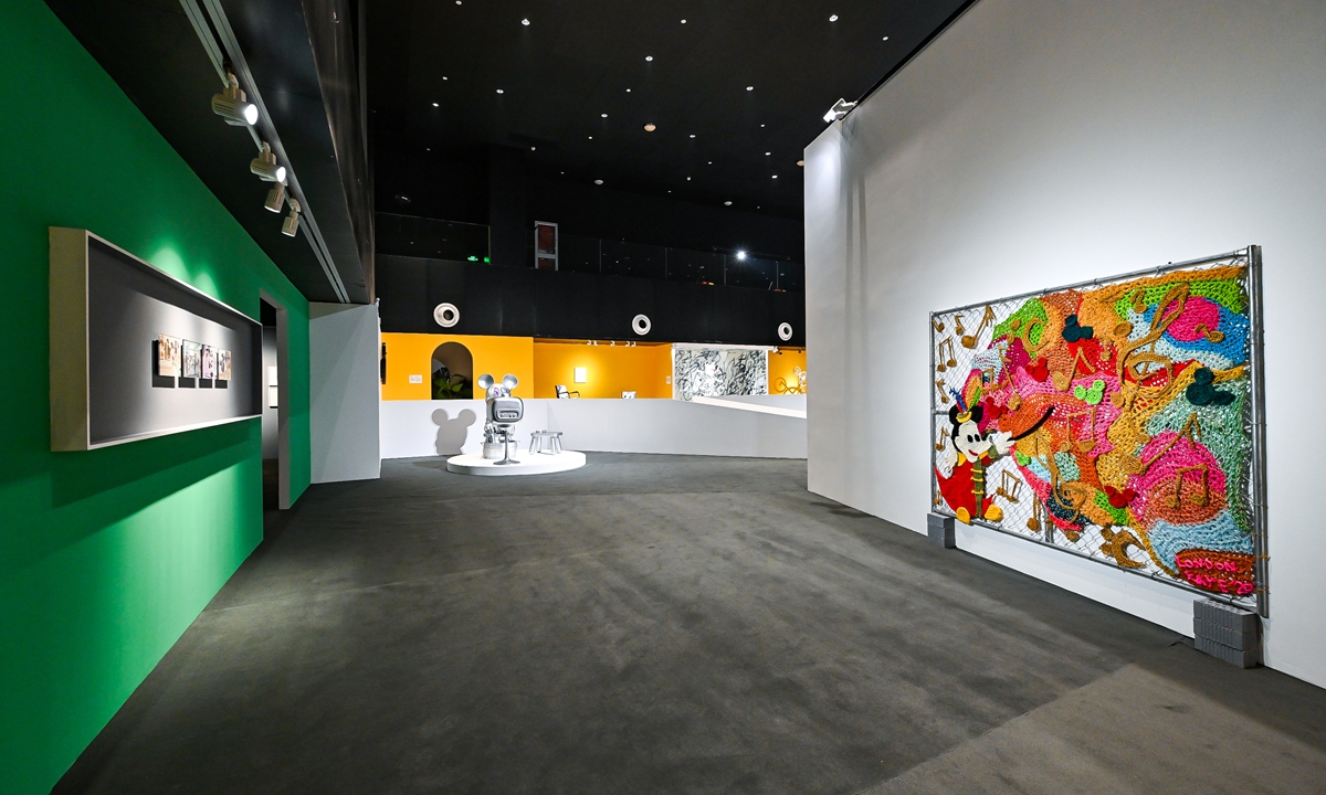 Disney kicked off the exhibition <em>Mickey: the True Original & Ever Curious</em> at Beijing's Ullens Center for Contemporary Art (UCCA) Lab on July 23.Photo: Courtesy of Peng Jianfeng