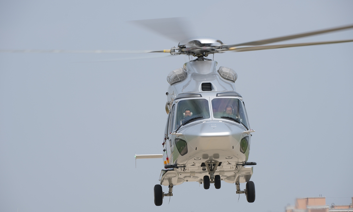 The Z-15 multipurpose helicopter, also known as the AC352, obtains certificate of qualified type from Civil Aviation Administration of China on July 26, 2022. Photo: Courtesy of Aviation Industry Corporation of China