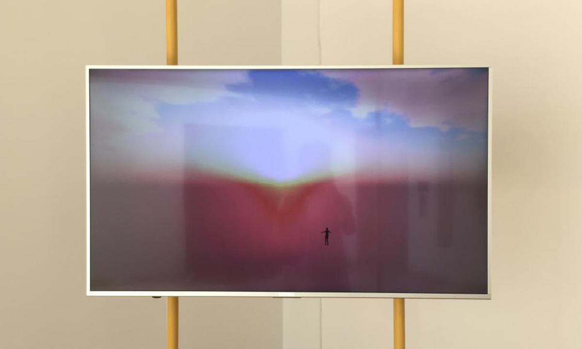 Artwork <em>He Didn't Even Know He Was Watching the Sunset</em> by Lin Ke is displayed at an exhibition named <em>In the Line of Flight, for Possible Worlds</em> at Deji Art Museum in Nanjing, East China's Jiangsu Province since July 21, 2022. Photo: Courtesy of BANK Gallery