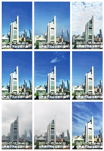 Photos of Beijing's sky taken by Zou Yi from July 9-18, 2022