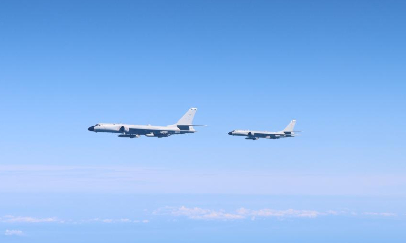 Warplanes of the Eastern Theater Command of the Chinese People's Liberation Army (PLA) conduct operations during joint combat training exercises around the Taiwan Island, Aug. 7, 2022. The Eastern Theater Command continued its joint combat training exercises as scheduled on Sunday in the waters and airspace around the Taiwan Island. Photo: Xinhua