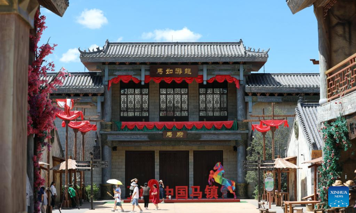 Tourists visit a scenic spot in Bashang area of Fengning Manchu Autonomous County, north China's Hebei Province, Aug 5, 2022. Photo:Xinhua