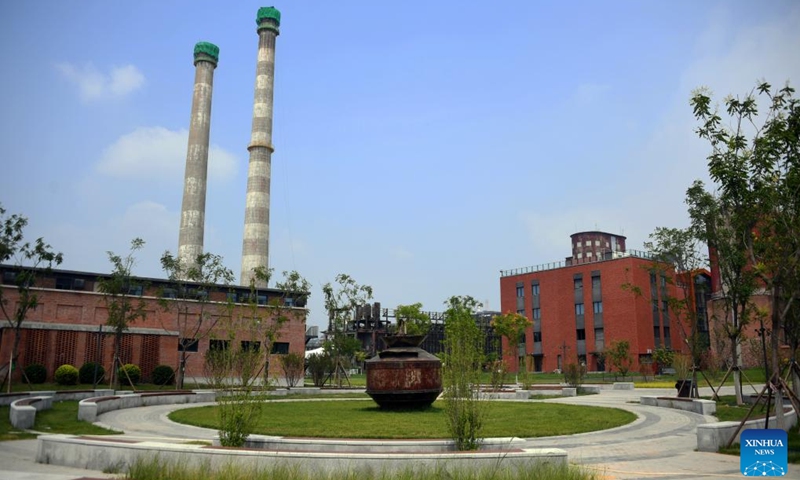 Photo taken on Aug. 1, 2022 shows a view of the Shougang Park in Beijing, capital of China. The 2022 China International Fair for Trade in Services (CIFTIS) will be held in Shougang Park and the China National Convention Center in Beijing from Aug. 31 to Sept. 5.(Photo: Xinhua)