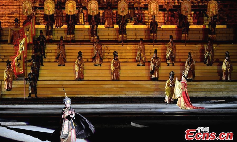 The opera Princess Wencheng is staged in Lhasa, capital of southwest China's Tibet Autonomous Region, Aug 1, 2022. (Photo: China News Service/Li Lin)