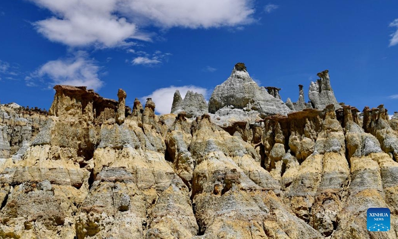 Photo taken on Aug. 3, 2022 shows the landscape of earth forest in Zanda County, southwest China's Tibet Autonomous Region.(Photo: Xinhua)