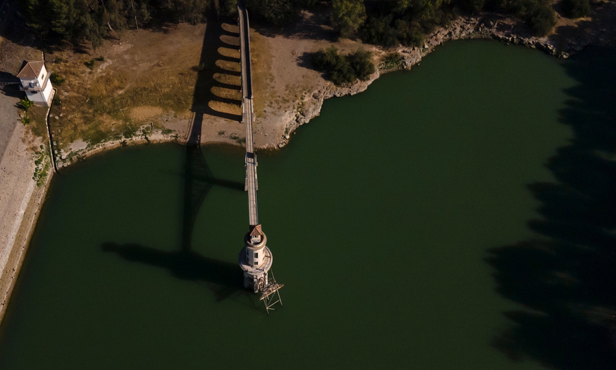 A view of the Cubillas reservoir in Granada, Spain on August 3, 2022  Photo: IC