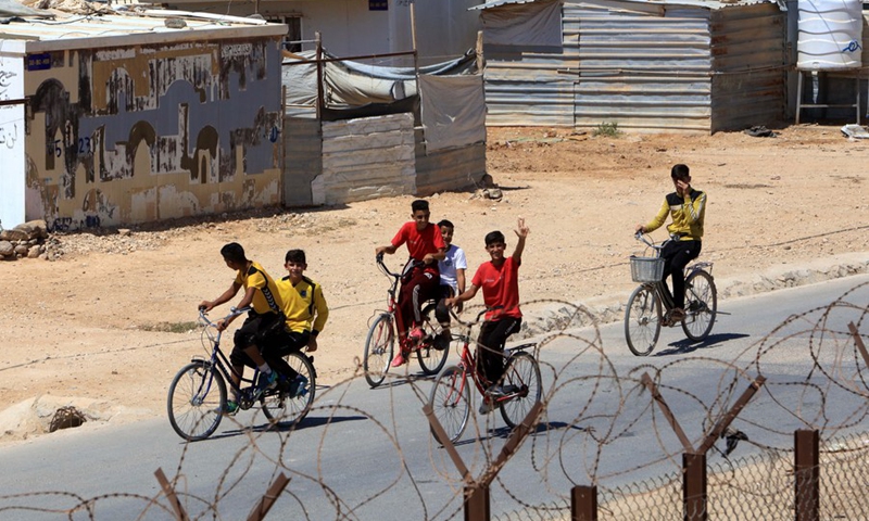 Syrian refugees are seen at Zaatari refugee camps, Jordan, on Aug. 2, 2022.(Photo: Xinhua)