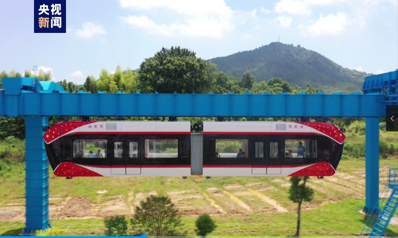 The operation of China's first permanent maglev train Xingguo in Xingguo, East China's Jiangxi Province on August 9, 2022.