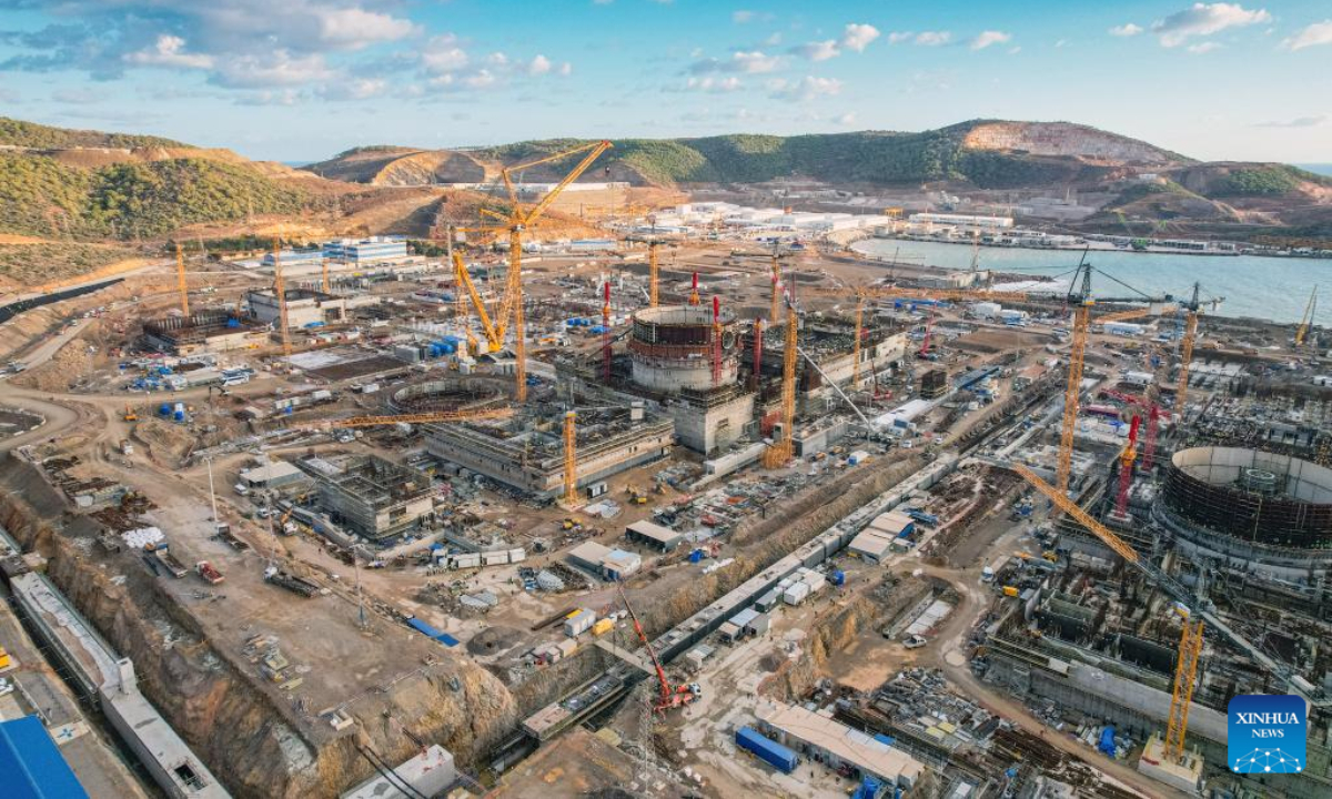 Photo taken on Aug 18, 2022 shows the Akkuyu nuclear power plant constructed by Russia's state nuclear energy corporation Rosatom in south Türkiye's Mersin province. Photo:Xinhua