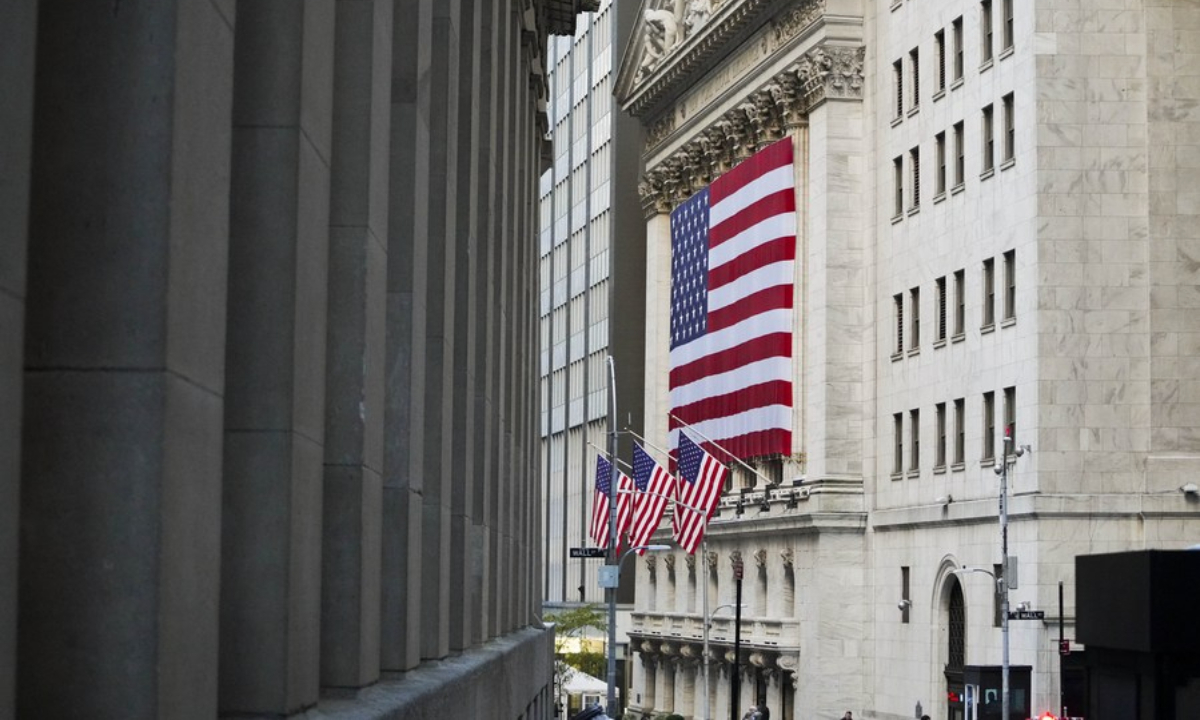 Photo taken on Nov 4, 2020 shows the New York Stock Exchange in New York, the United States. Photo:Xinhua